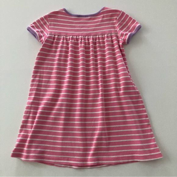 Hanna Andersson 120 Girls 6-7 Pink Stripe Dress Spring Summer - Picture 3 of 4